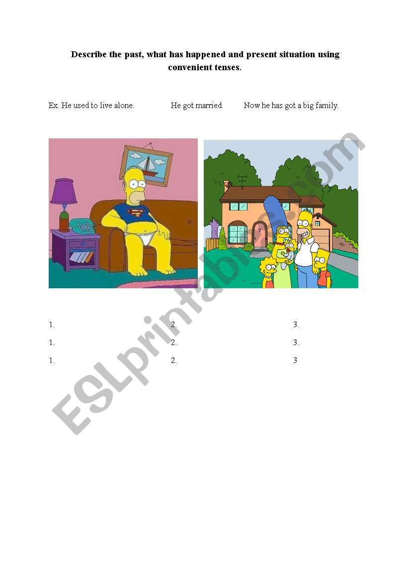 The Simpsons activity worksheet