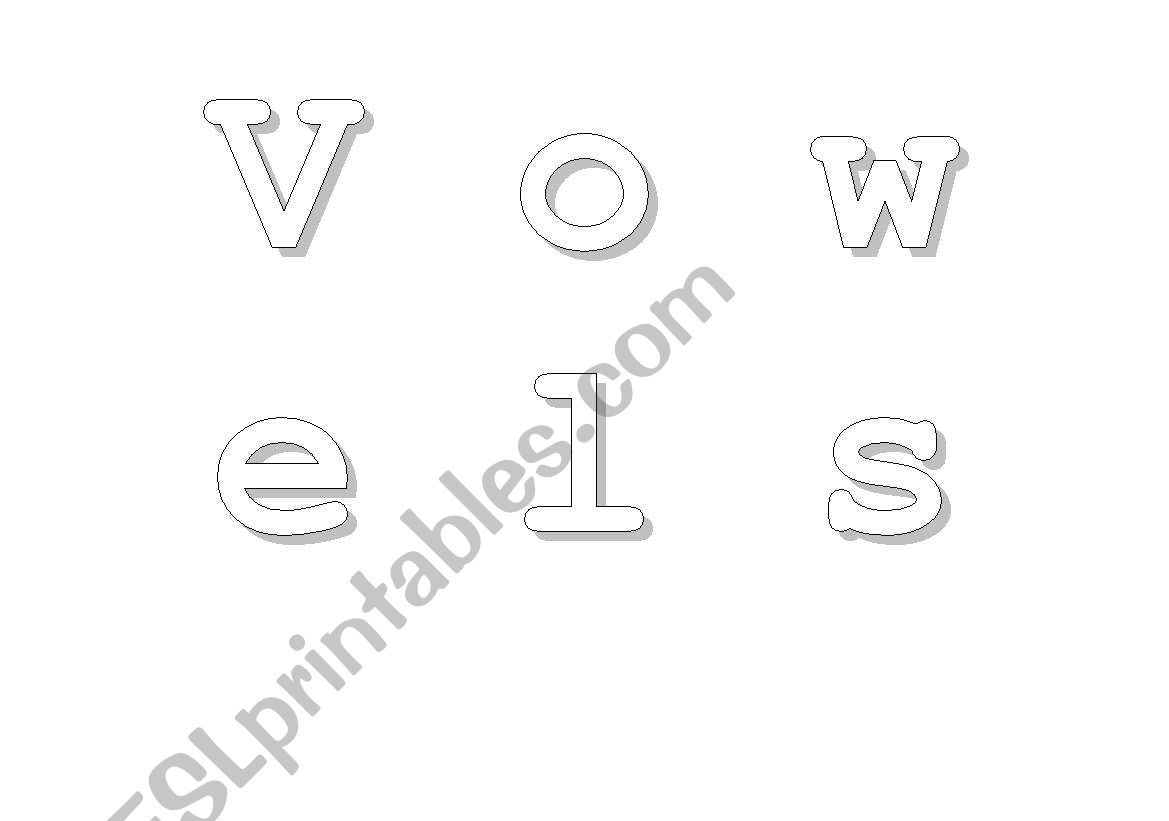 Vowels Scheme worksheet