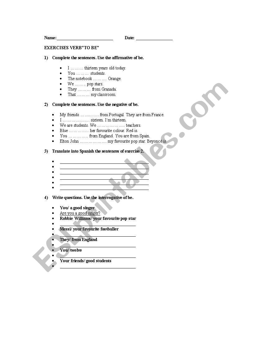 PRESENT SIMPLE worksheet