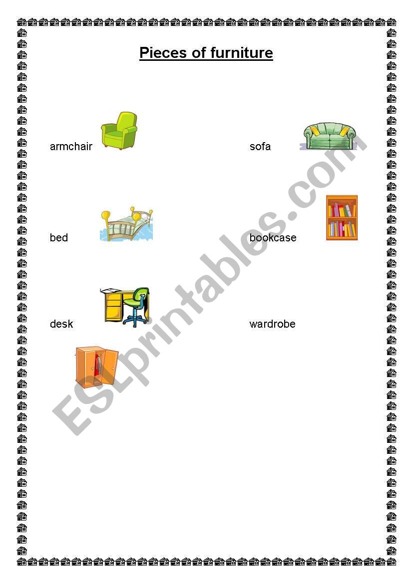 furniture worksheet