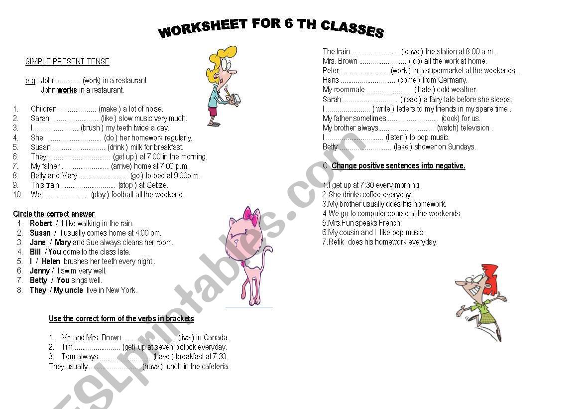 Simple Present Tense worksheet