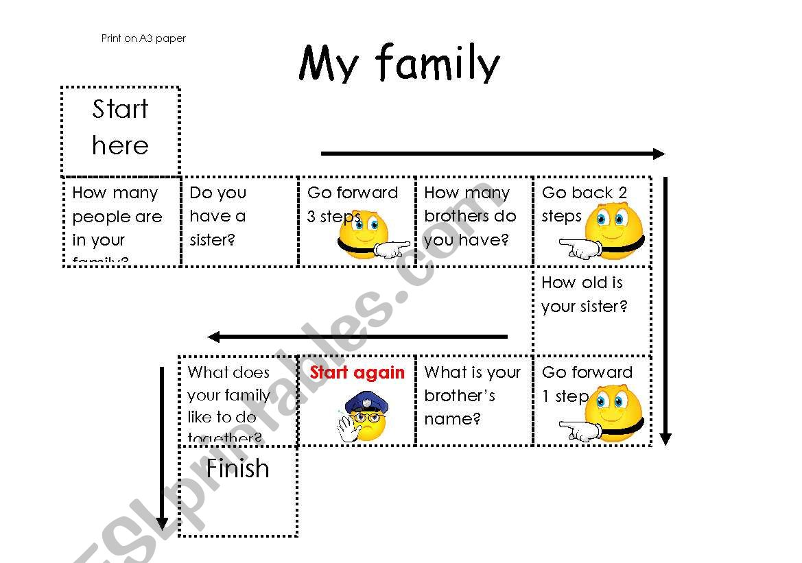 my family worksheet