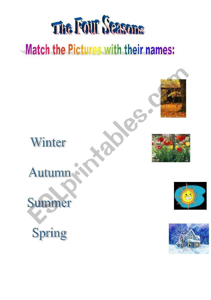 The Four Seasons worksheet