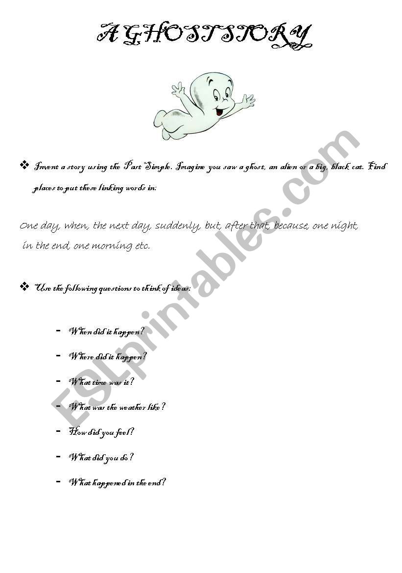 A ghost story  worksheet