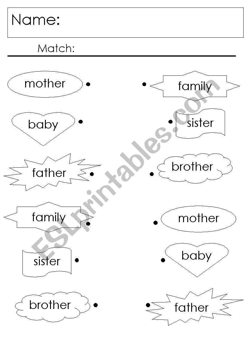 family members worksheet