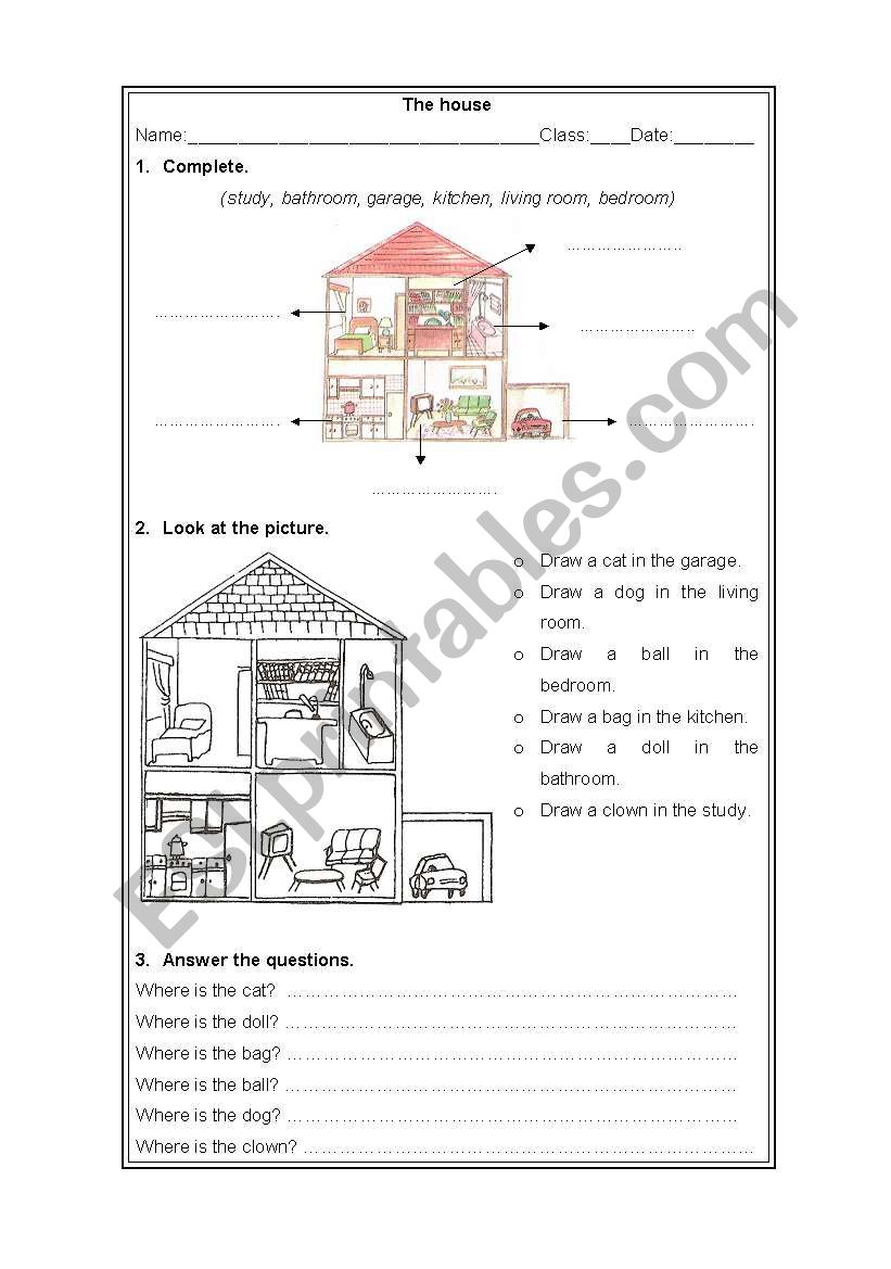 The house worksheet