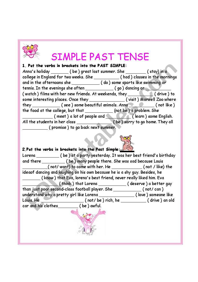 Simple Past Tense — Miss Sunshine's Summer Holiday: Stretch (Year 2)