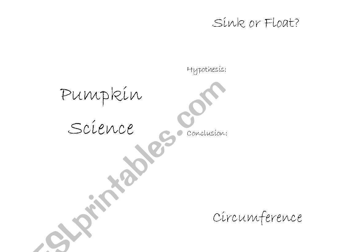 Pumpkin Data Book (Part 1/2) worksheet