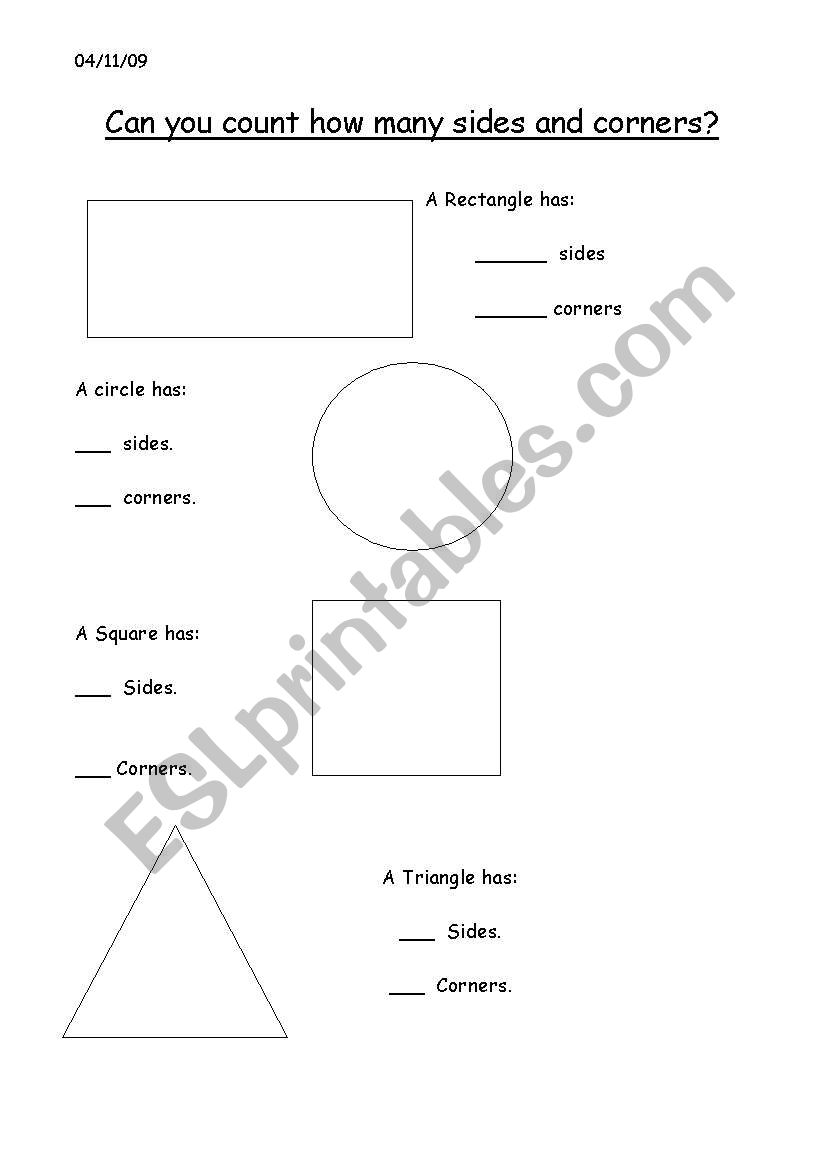 basic shape features worksheet
