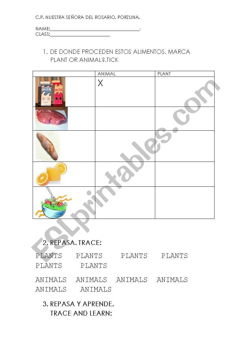 Healthy food 2 worksheet