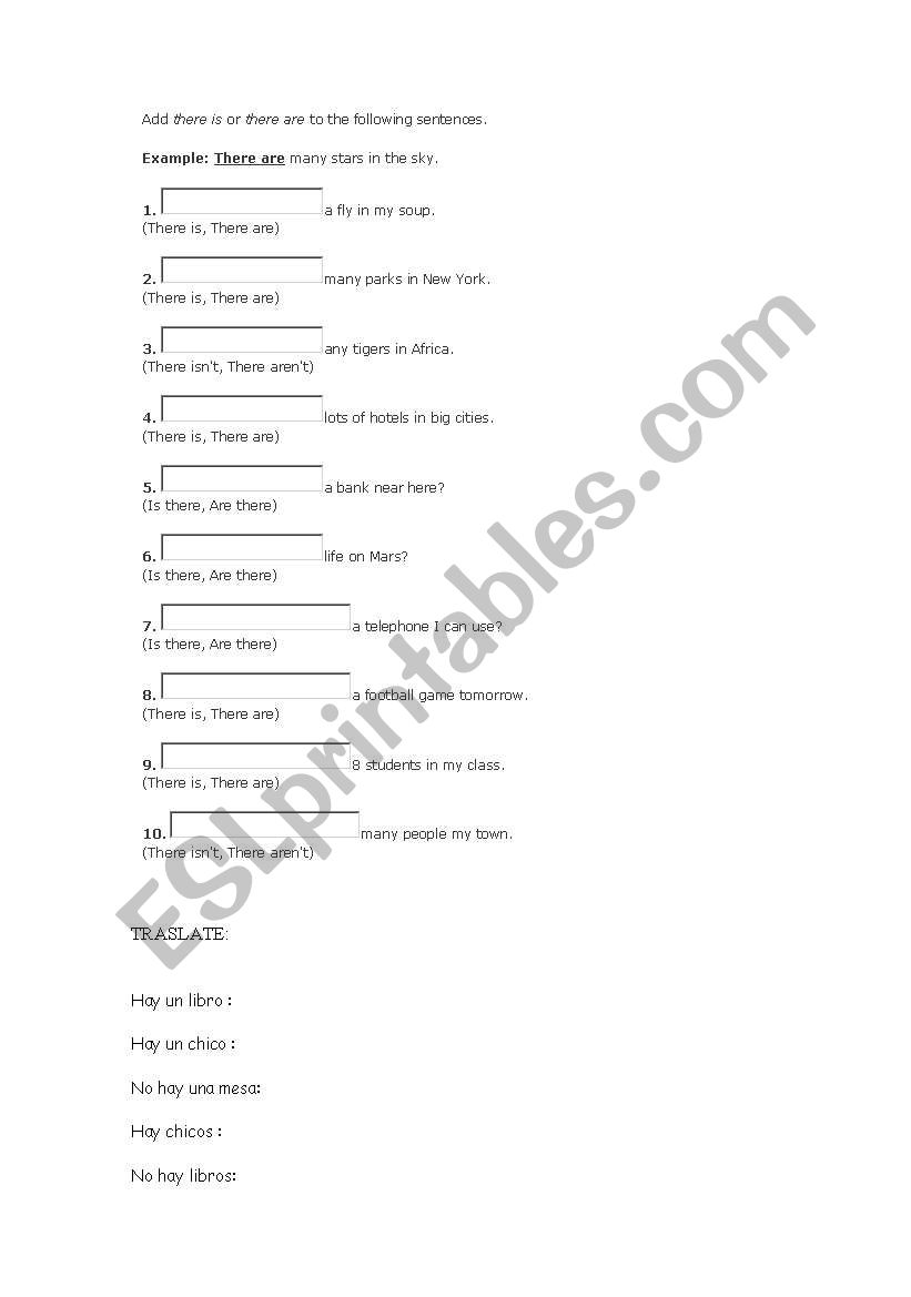 There is/There are worksheet