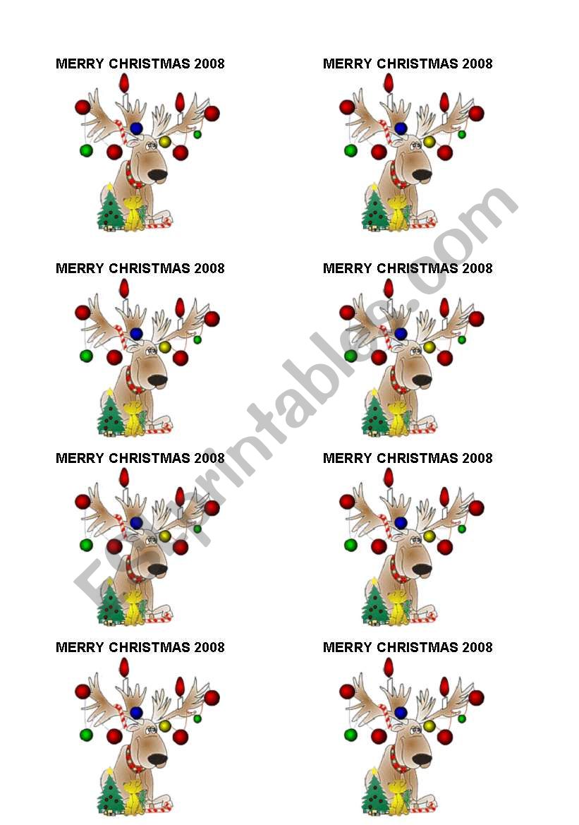 LITTLE XMAS POSTCARDS worksheet