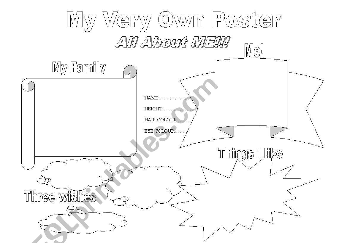 all about me poster worksheet