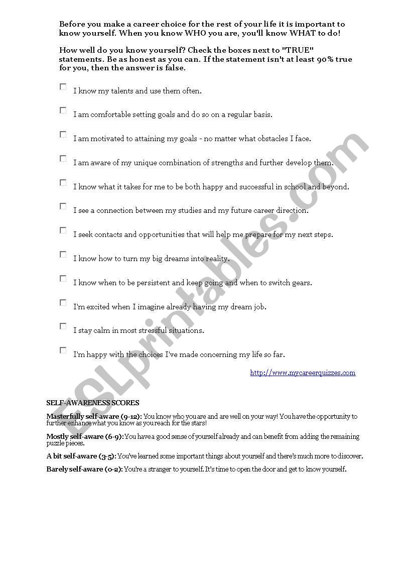 Jobs worksheet