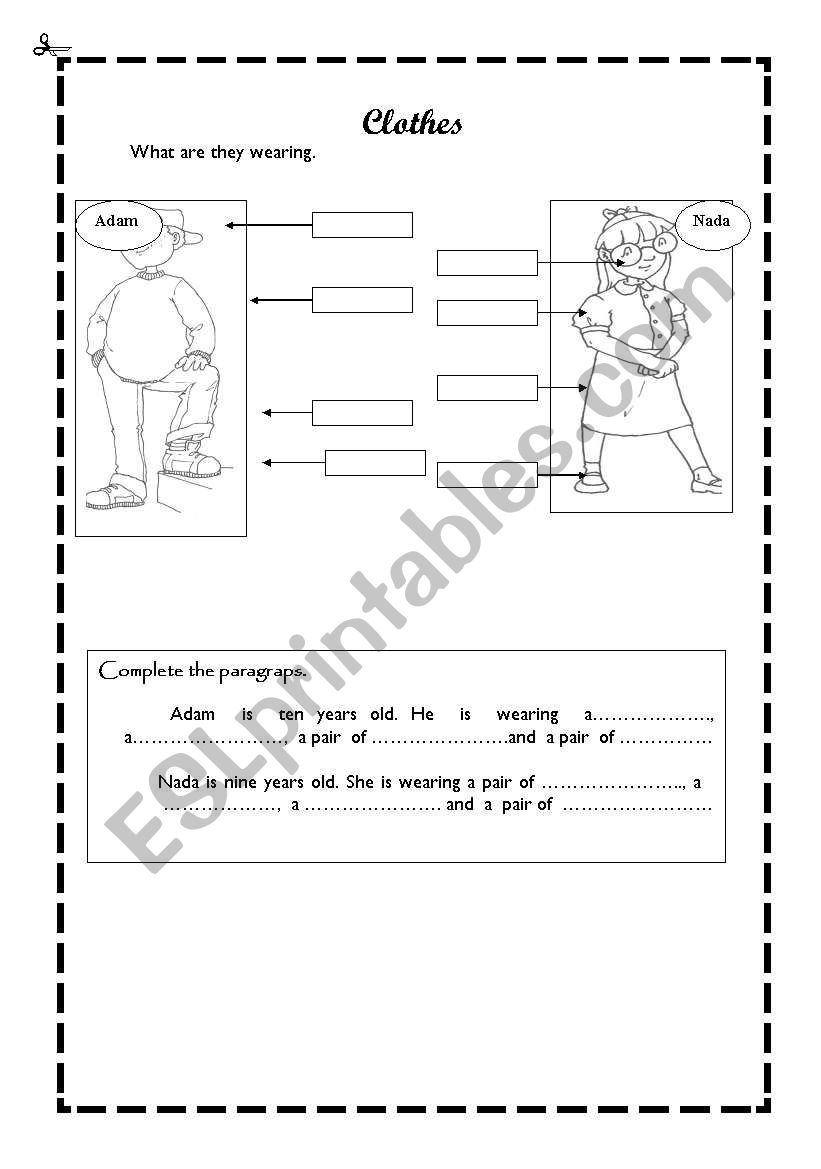 Clothes worksheet