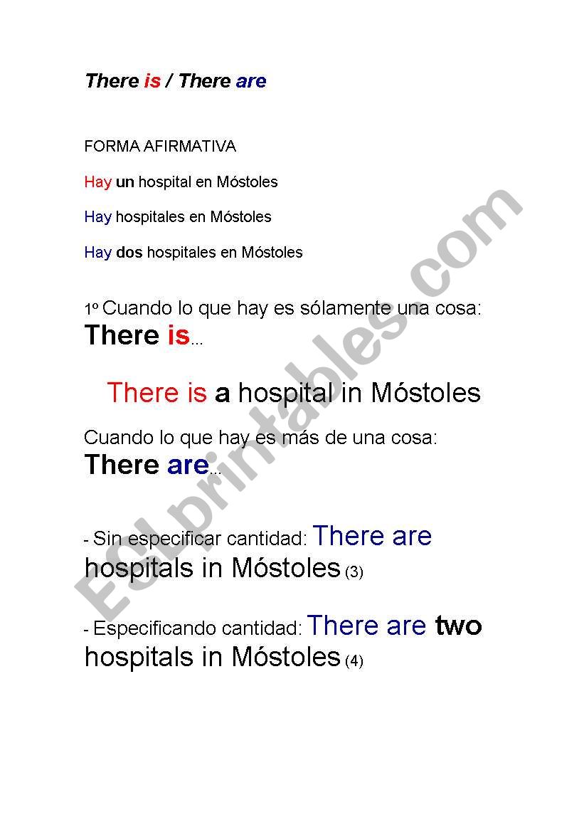 There is there are.TEORIA worksheet