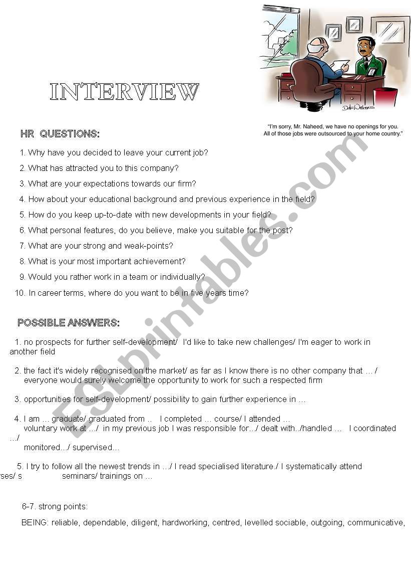 job-interview-possible-questions-and-sample-answers-esl-worksheet-by