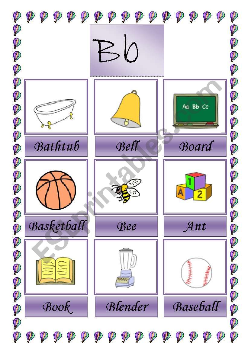 Picture Dictionary B ( 2 Pages) - ESL Worksheet By Zamy