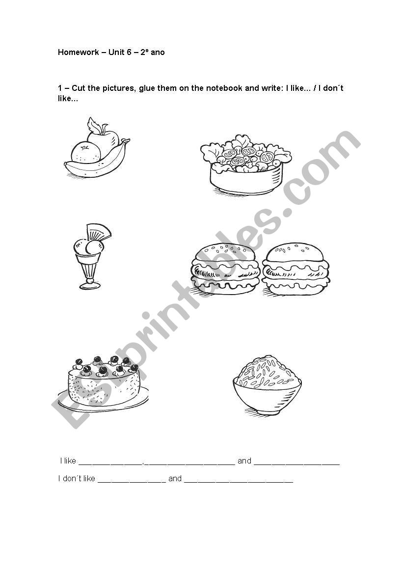 likes and dislikes worksheet