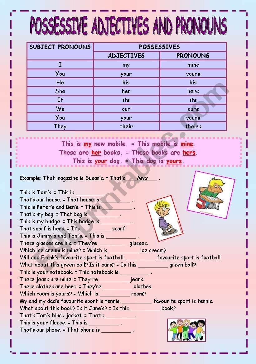 possessive-adjectives-english-as-a-second-language-esl-worksheet