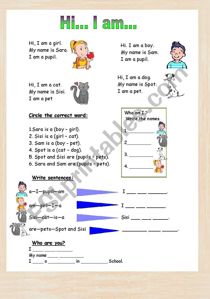 I Am Short Reading For Very Weak Students ESL Worksheet By Gilorit