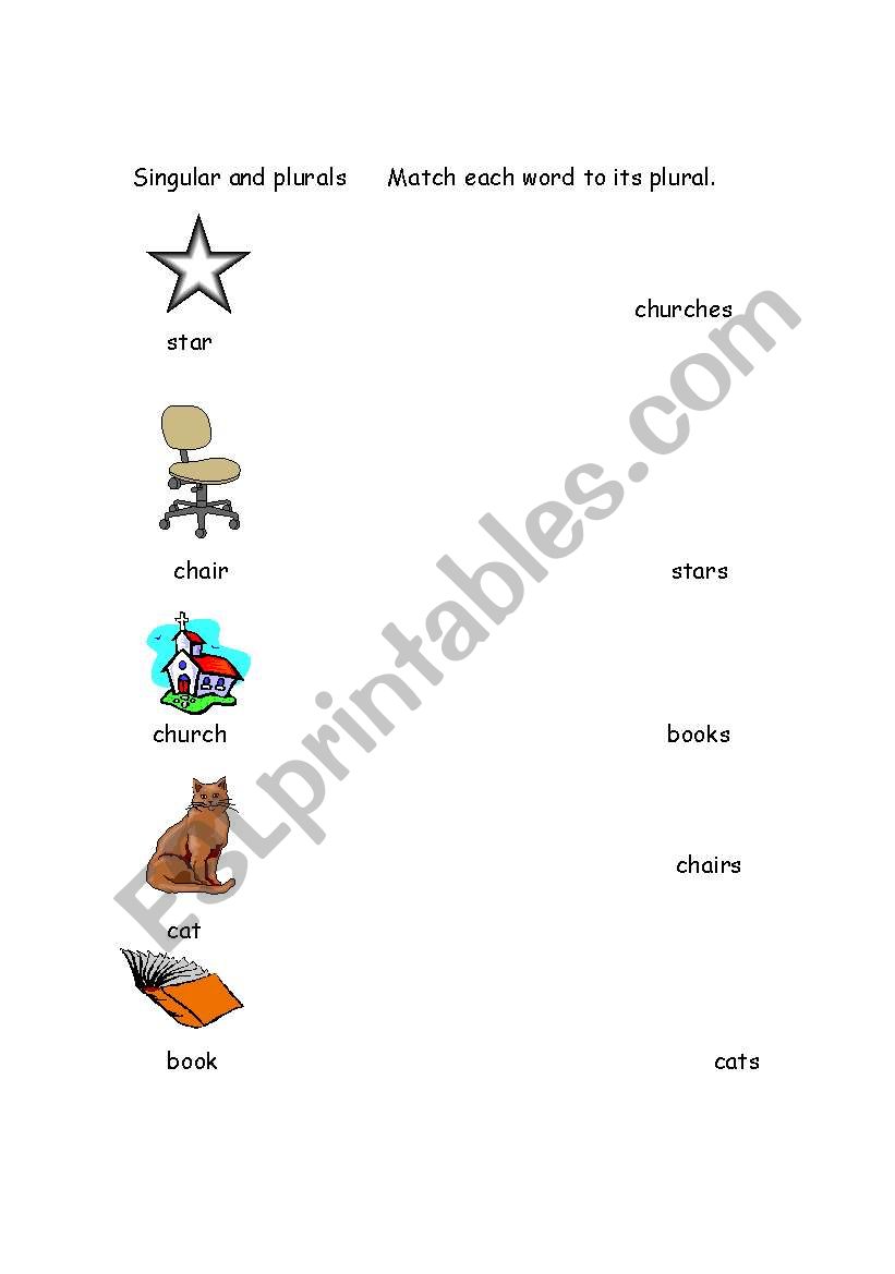 singular and plurals worksheet