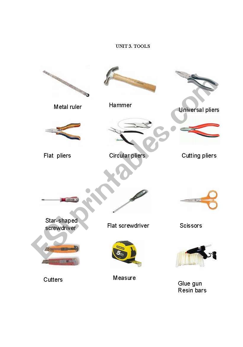 TOOLS worksheet