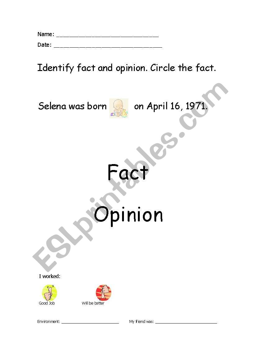 Story: Selena  worksheet