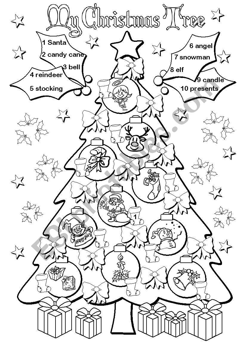 My Christmas Tree ESL Worksheet By Gabitza