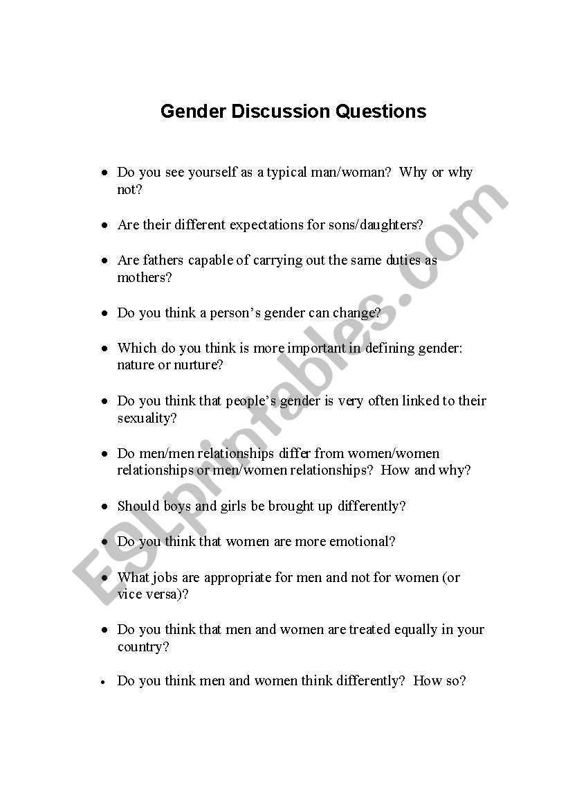 language and gender essay questions