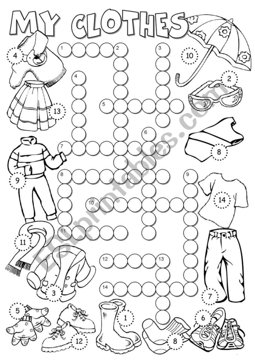My Clothes 2 worksheet