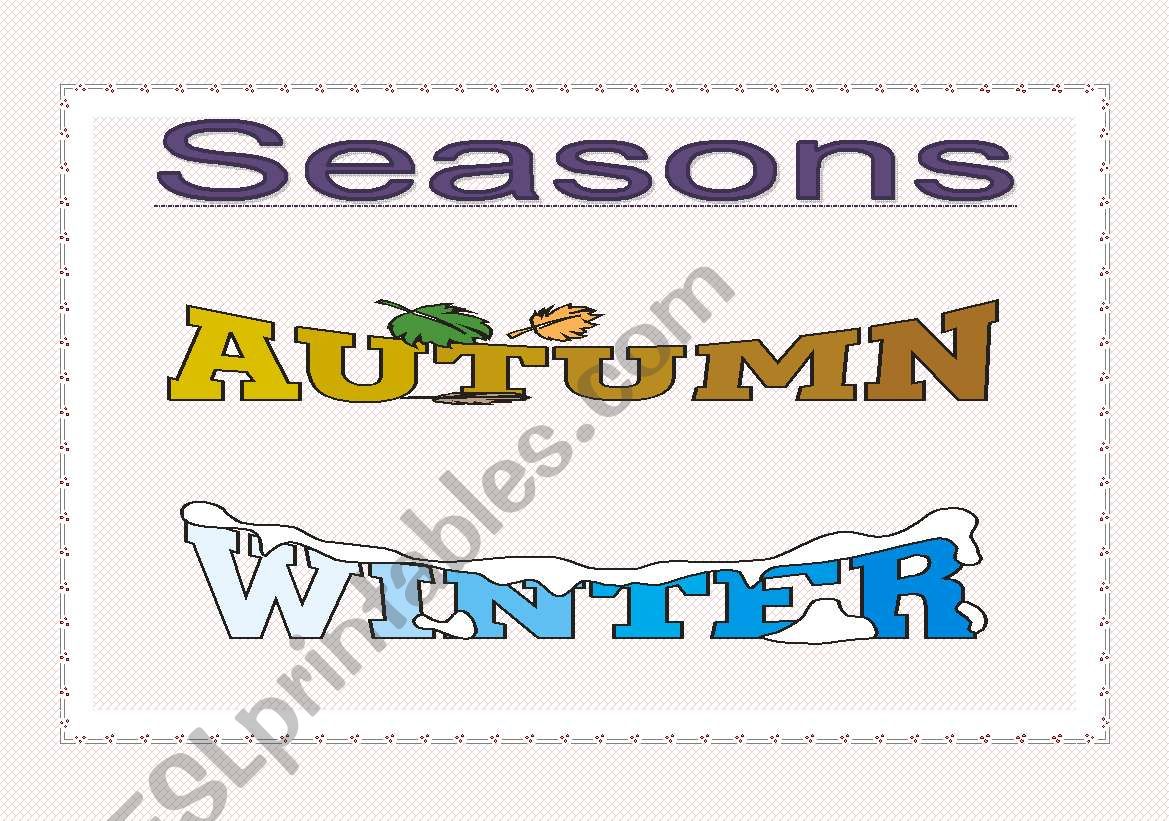 seasons (2 pages) worksheet