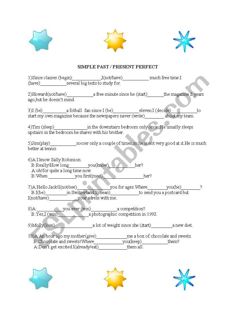 past simple-present perfect simple