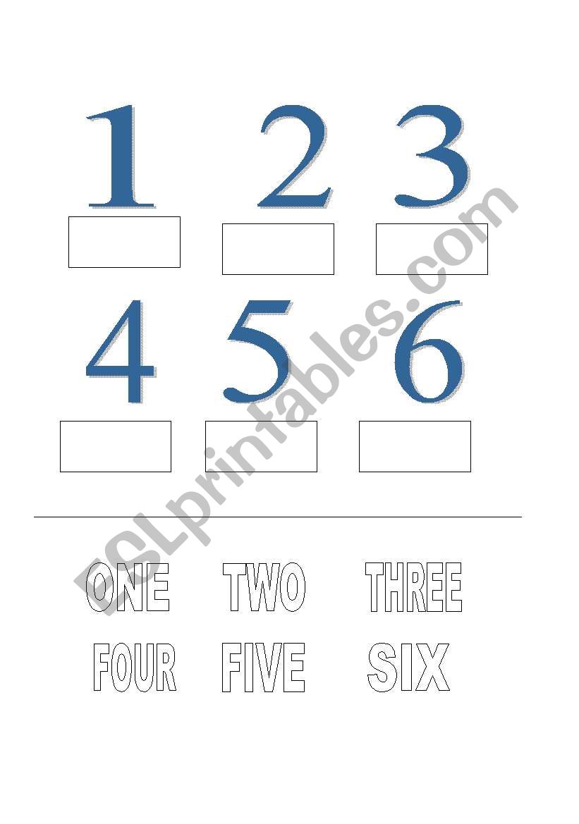 COUNT, CUT AND PASTE worksheet