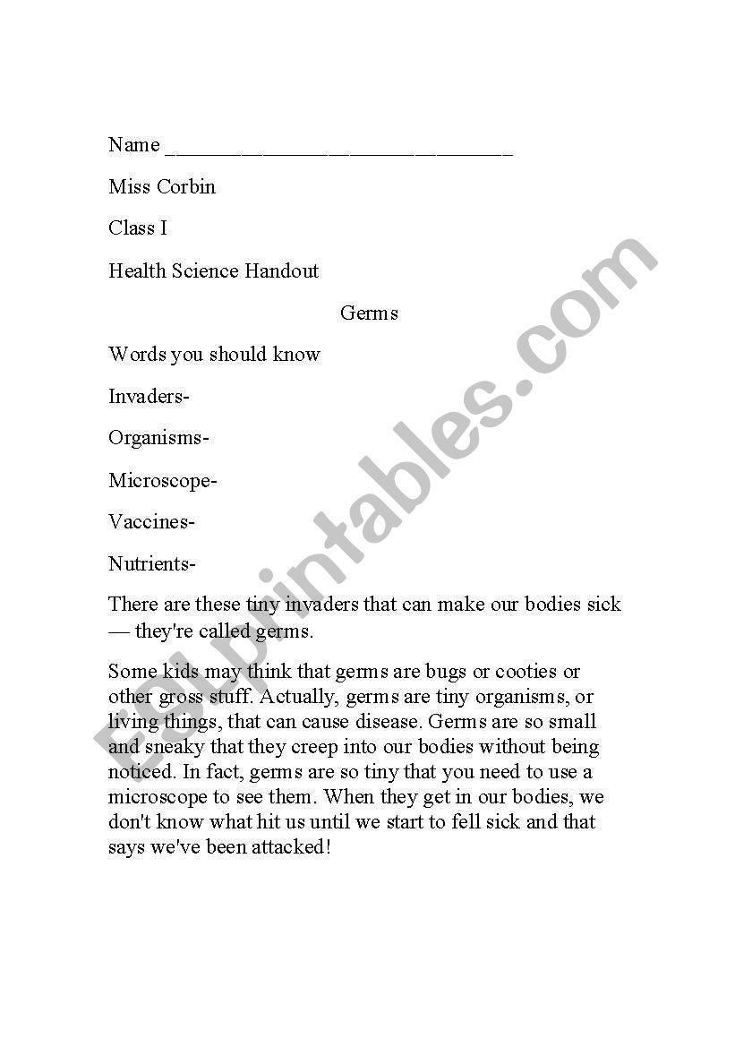 english-worksheets-germs