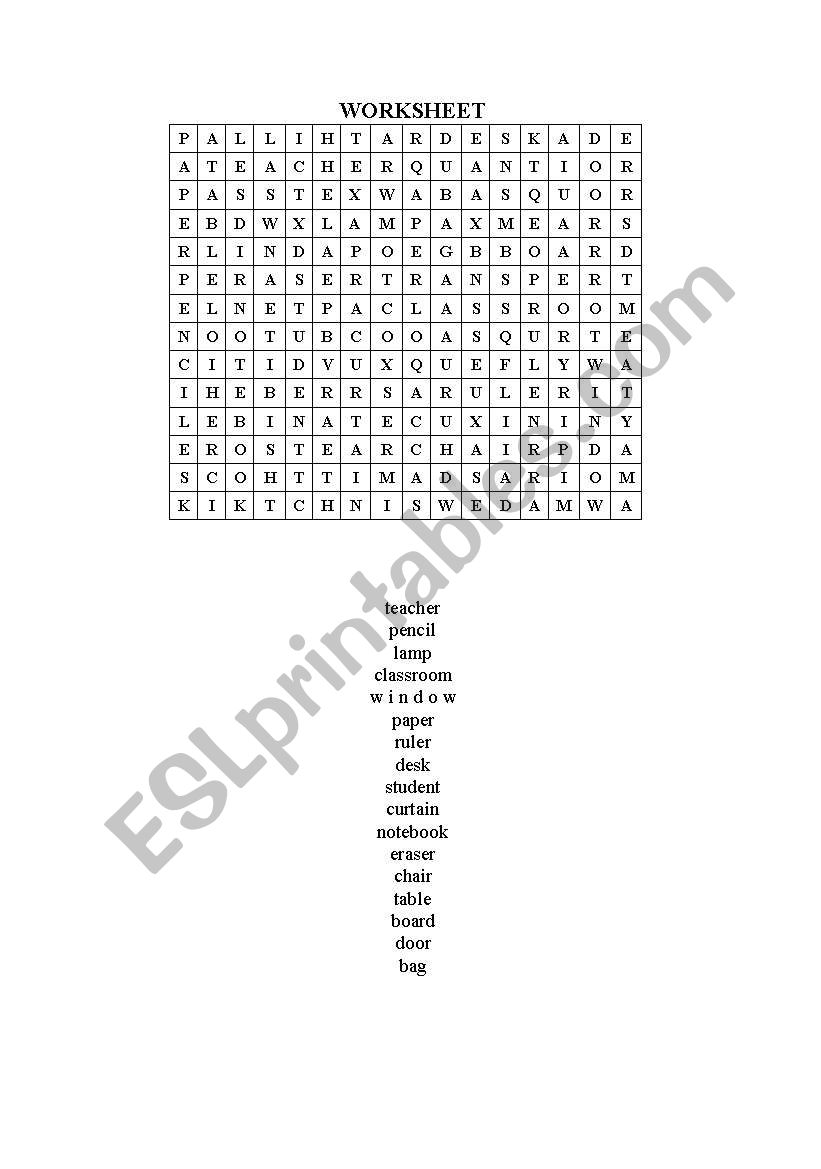 WORDS PUZZLE worksheet