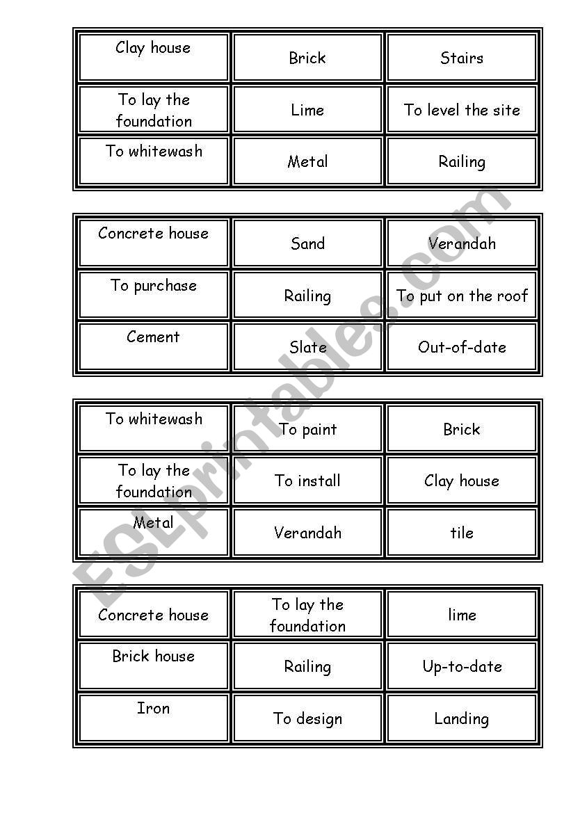 Housing worksheet