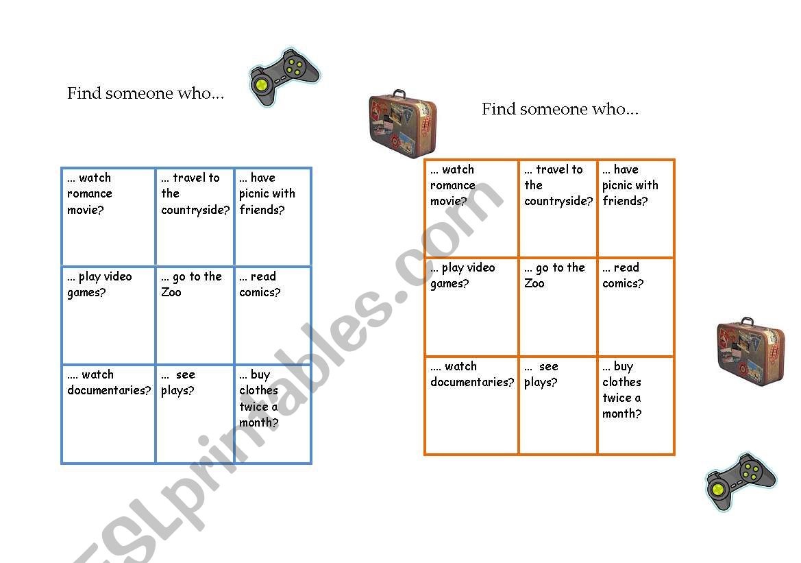 Leisure activities  worksheet