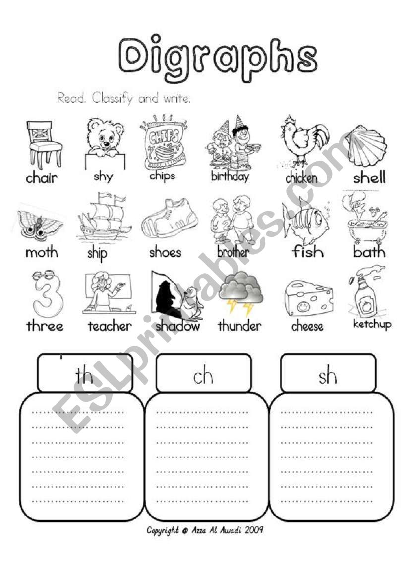 Sh Ch Th Worksheet Printable Word Searches