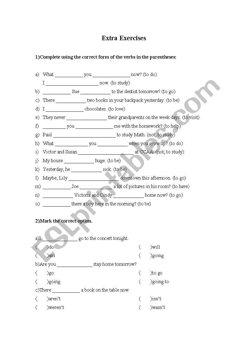 Worksheet-Mixed tenses worksheet