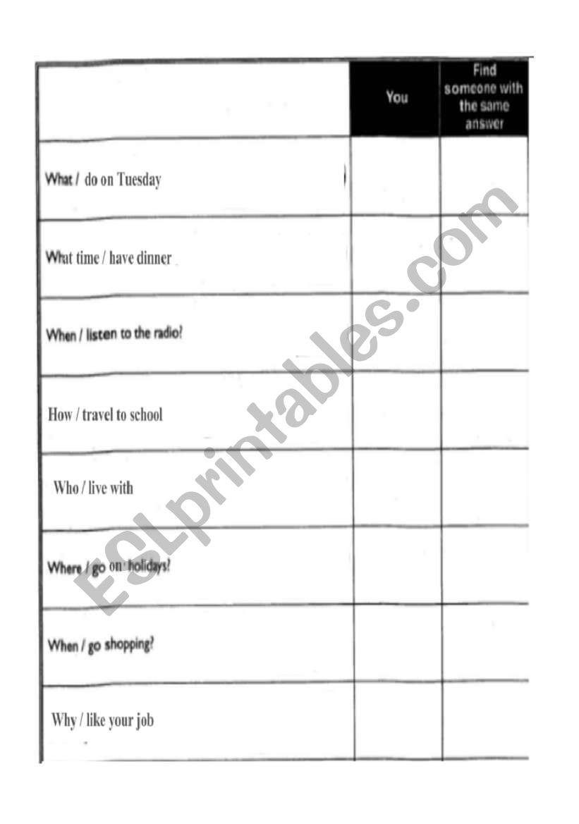 wh-questions mingling worksheet
