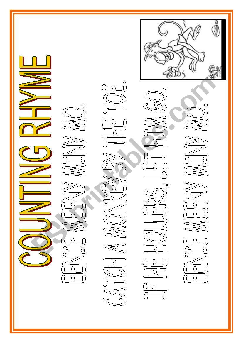 counting rhyme worksheet