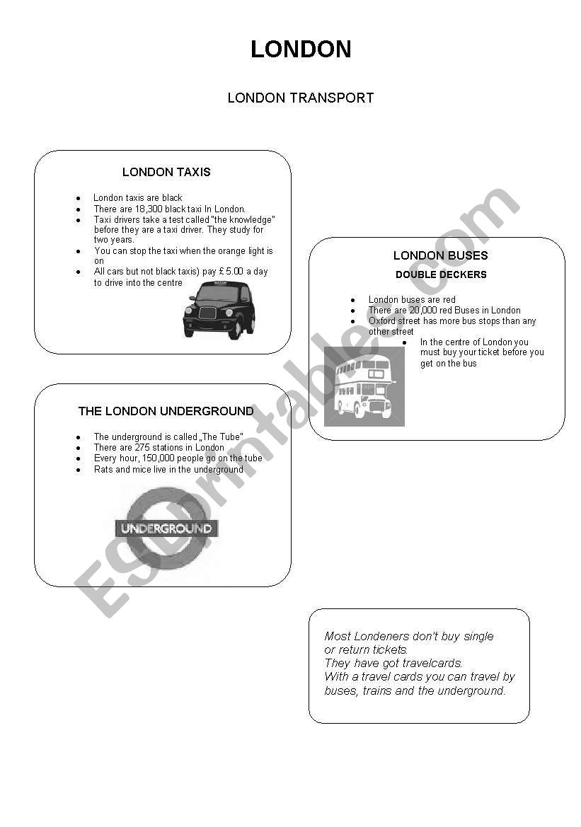 london worksheet