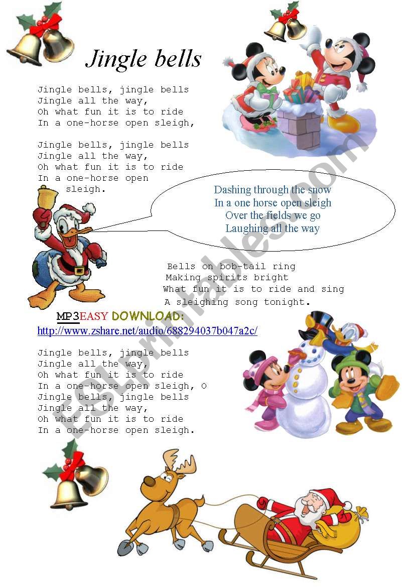 Jingle Bells Lyrics - Have Fun Teaching  Jingle bells lyrics, Have fun  teaching, Holiday songs