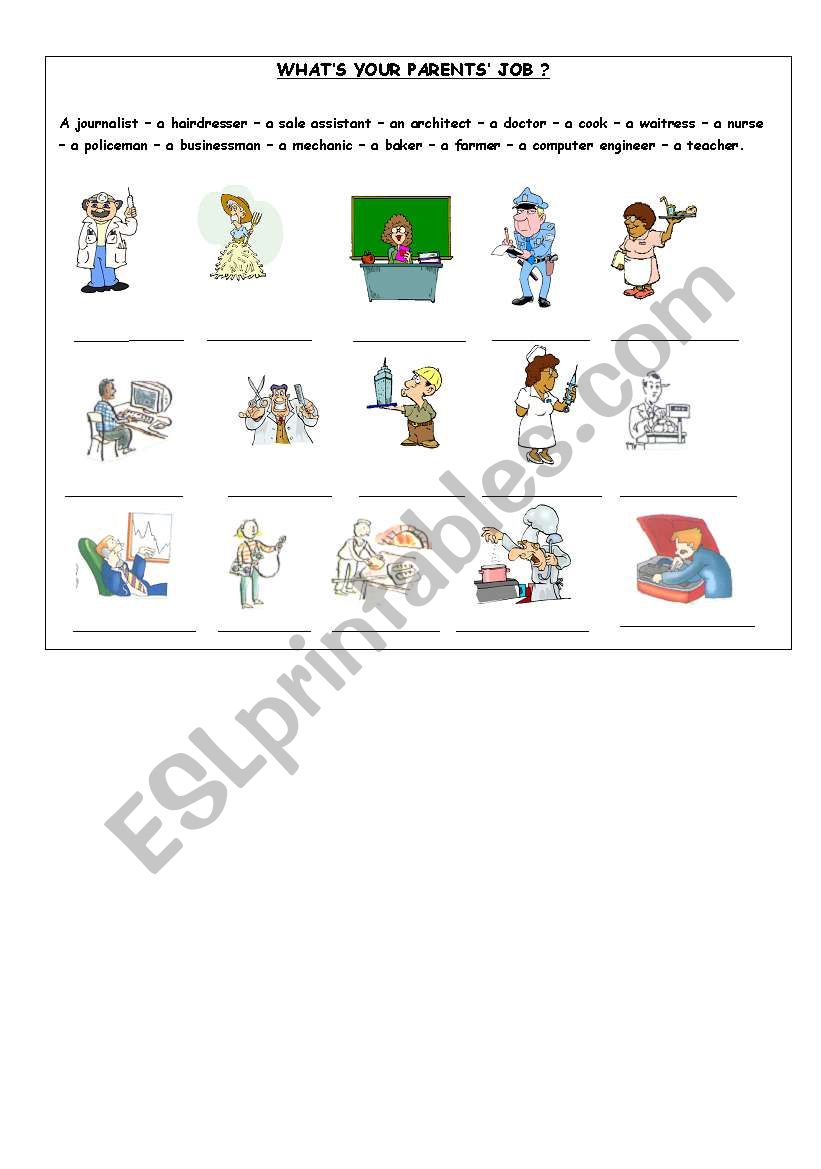 JOBS worksheet