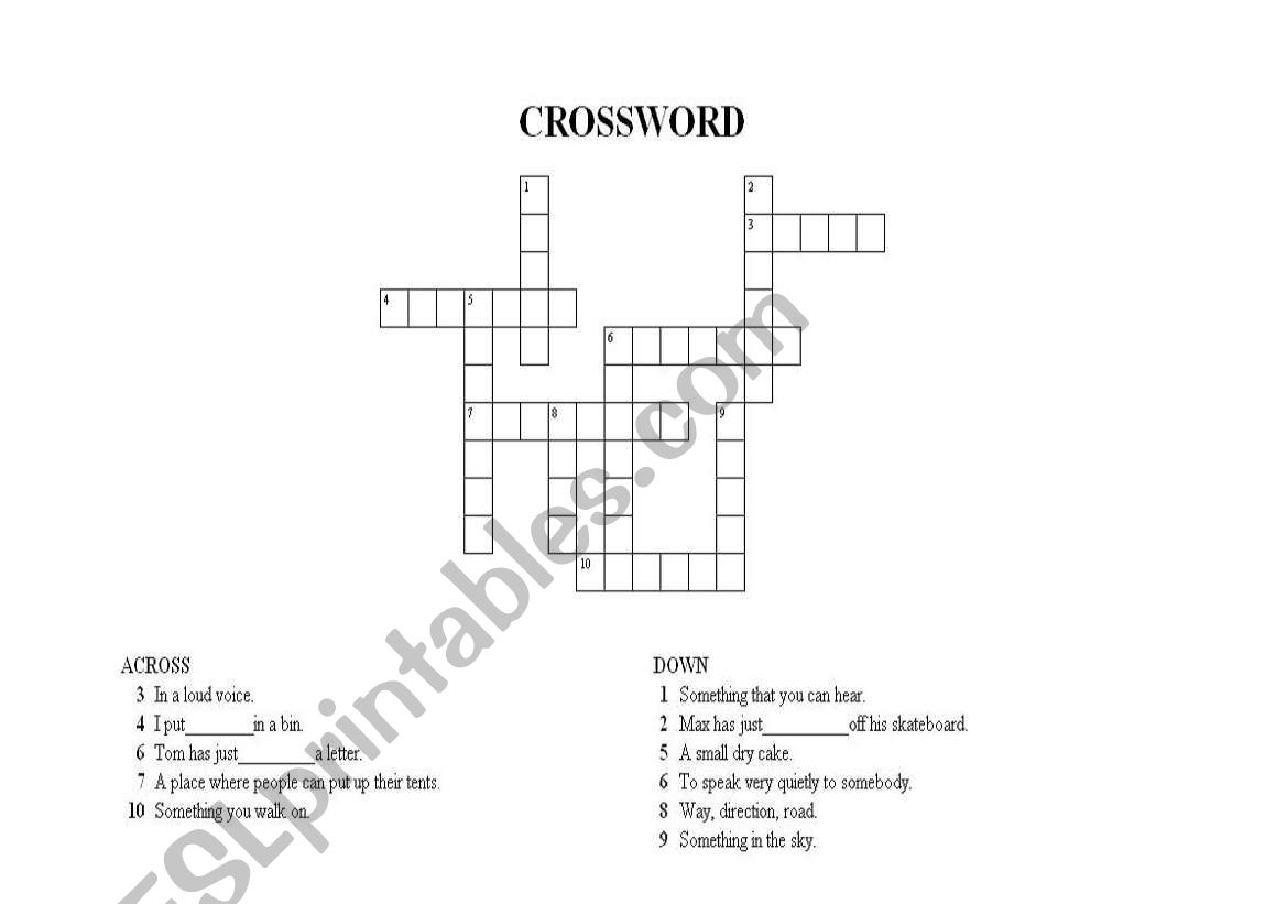 CROSSWORD worksheet