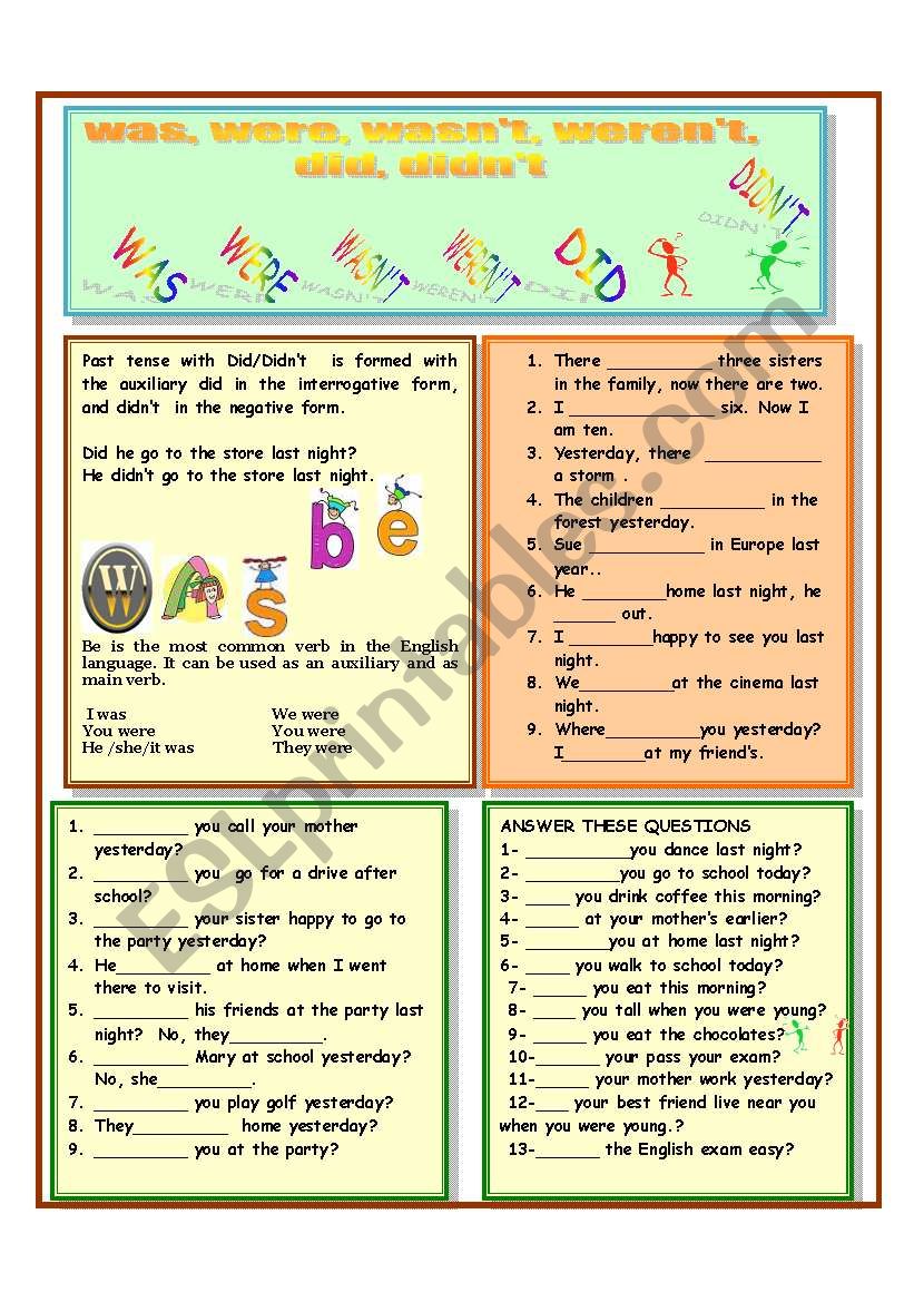 did-didn-t-was-wasn-t-were-weren-t-esl-worksheet-by-giovanni