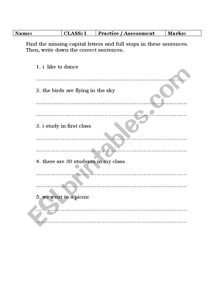 english-worksheets-capital-letter-and-full-stop