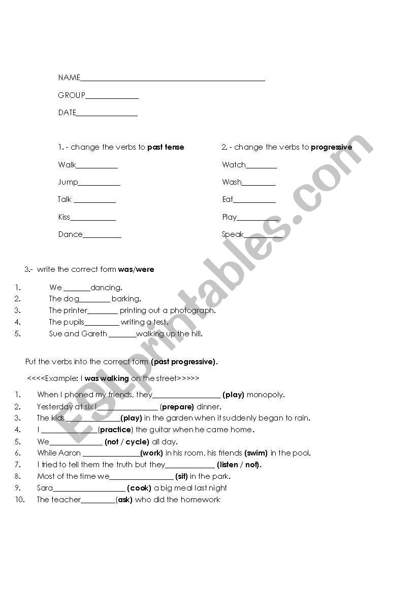 quiz  (present continuous) worksheet