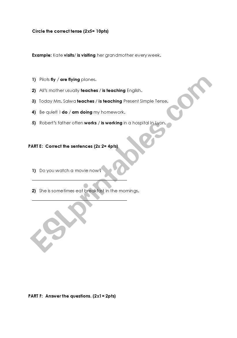 grammar activity worksheet